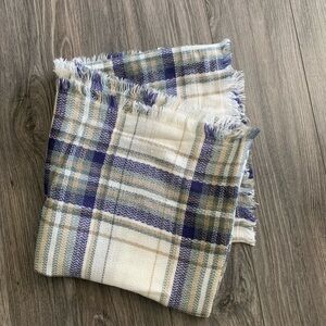 Scarf green blue and cream boho warm OS